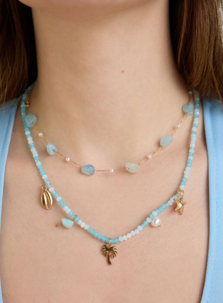 Mixt Blue Beaded Necklace